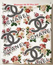 Chanel Floral CC Logo Flannel Throw Blanket IMG_7072
